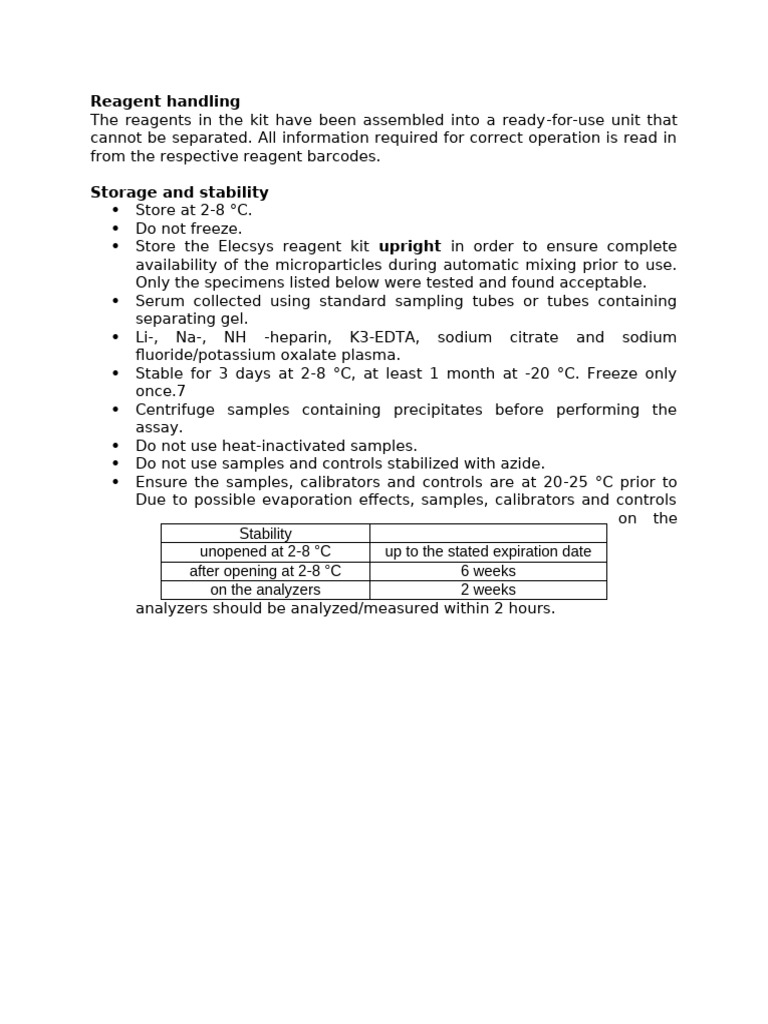 Reagent Handling | PDF
