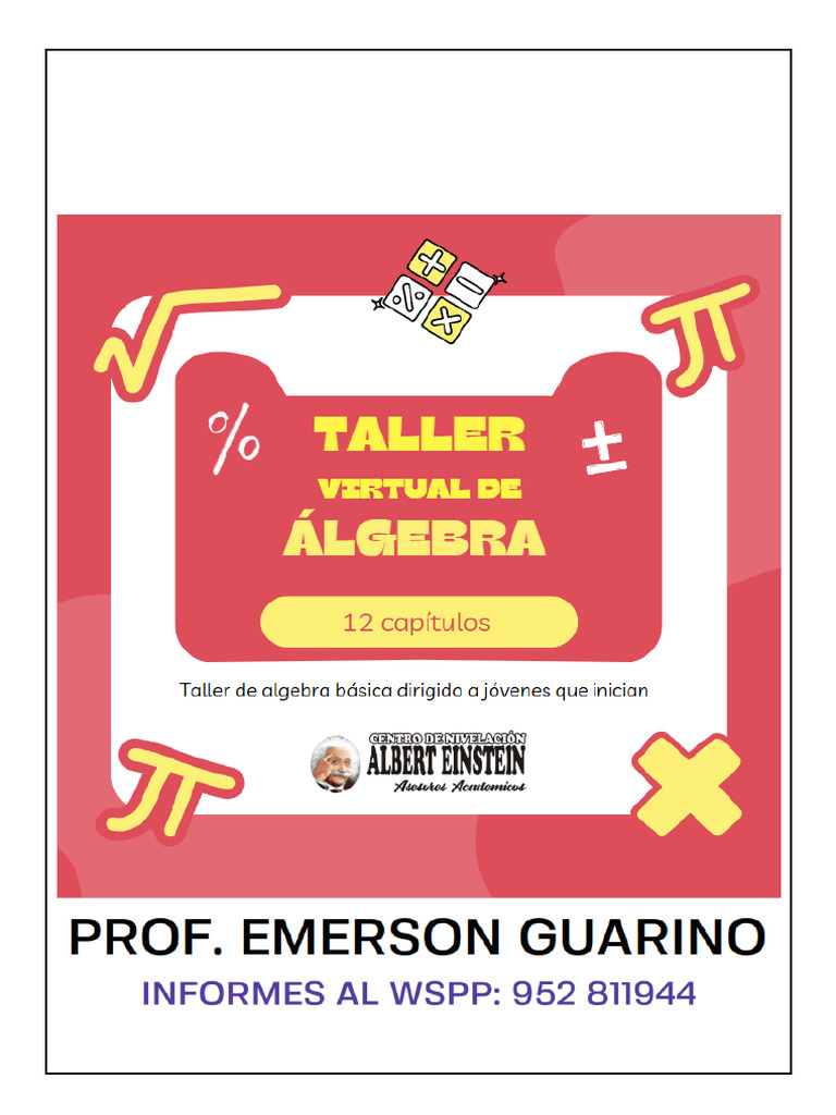 Guía Completa de Álgebra Básica | PDF | Variable (Matemáticas) | Ecuaciones