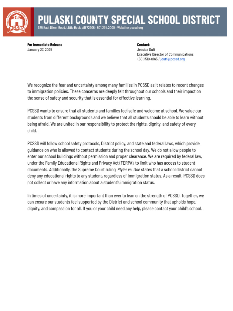 PCSSD Ensures Safety Amid Policy Changes | PDF