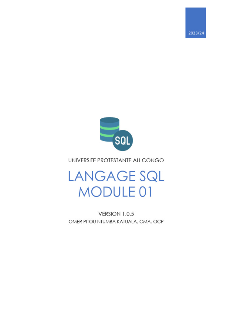 Module SQL : Concepts et Pratiques | PDF | Bases de données | MySQL