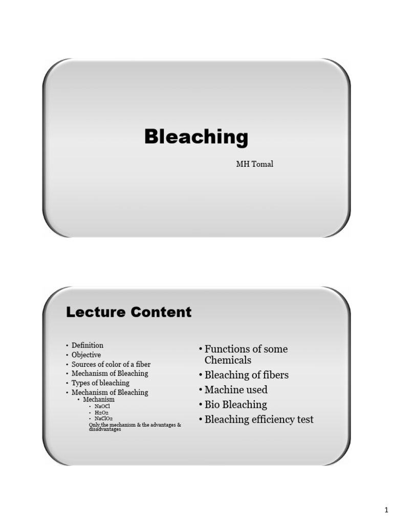 Overview of Bleaching Processes | PDF | Bleach | Hydrogen Peroxide