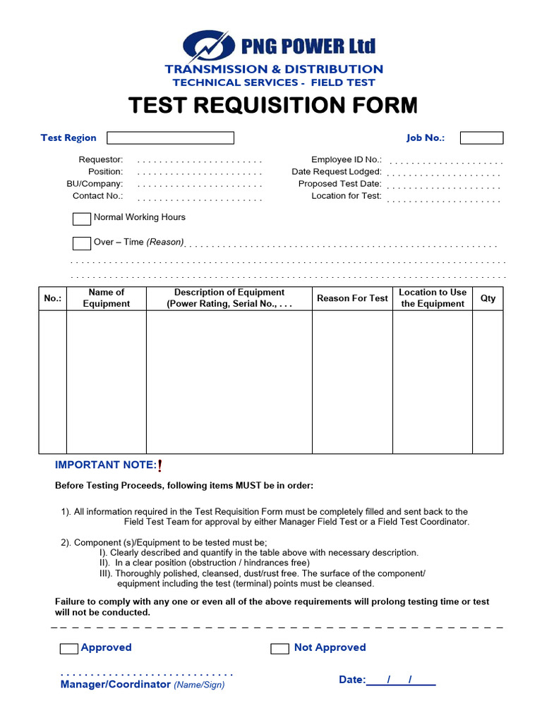 Test Requsition Form - Final - Ver010322 | PDF