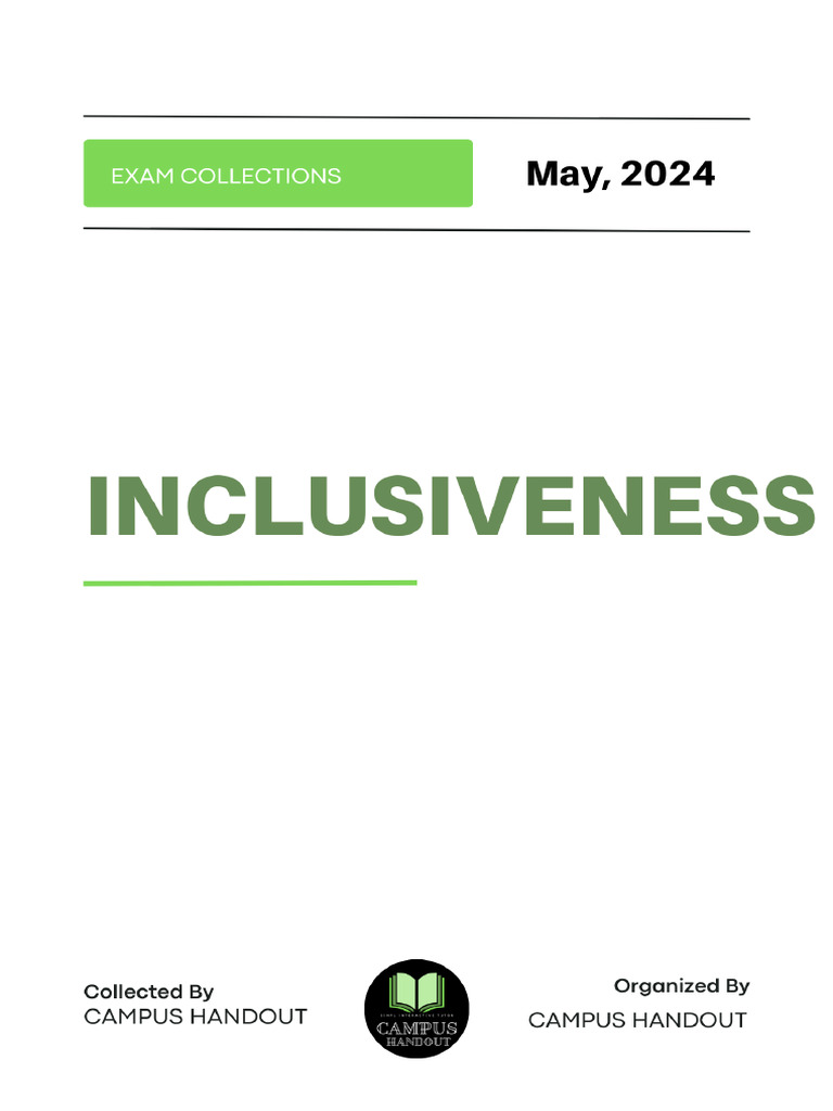 Inclusiveness Exam Book PDF Disability Learning Disability