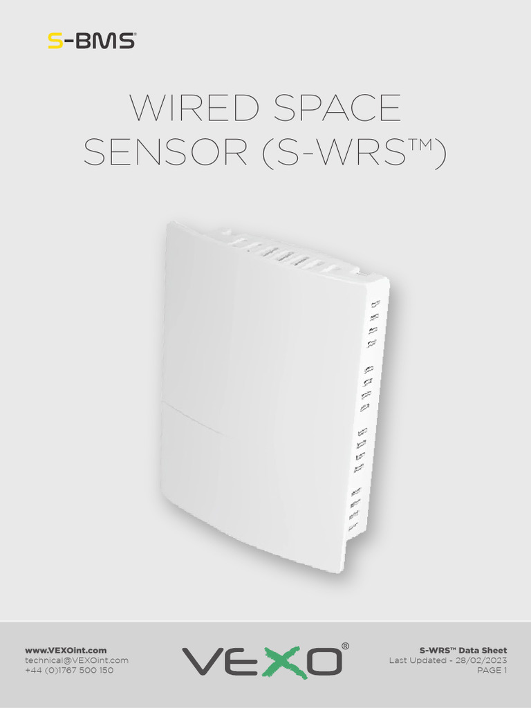 VEXO S-WRS Data Sheet Feb-23pdf | PDF | Resistor | Switch