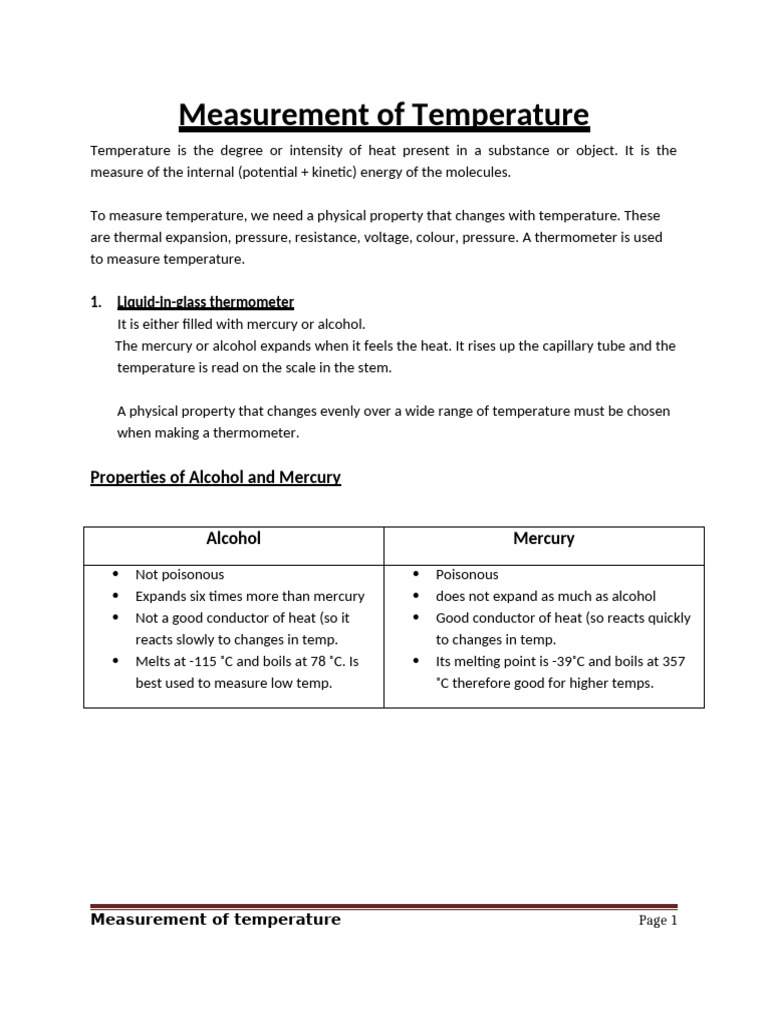 Measurement of Temperature NEW 2 | PDF | Thermometer | Temperature