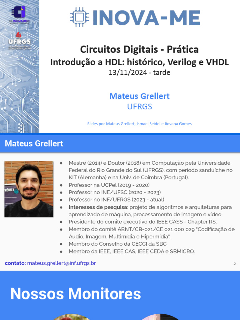 Aula 1 - HDL - Introdução A HDLs | PDF | VHDL | Engenharia da Computação