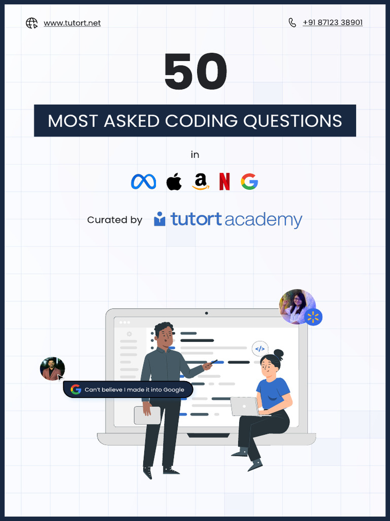 50 Most Important Questions | PDF | Integer (Computer Science) | String ...