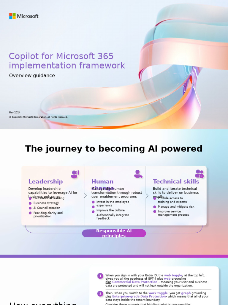 Copilot for Microsoft 365 Implementation Guide | PDF | Artificial ...