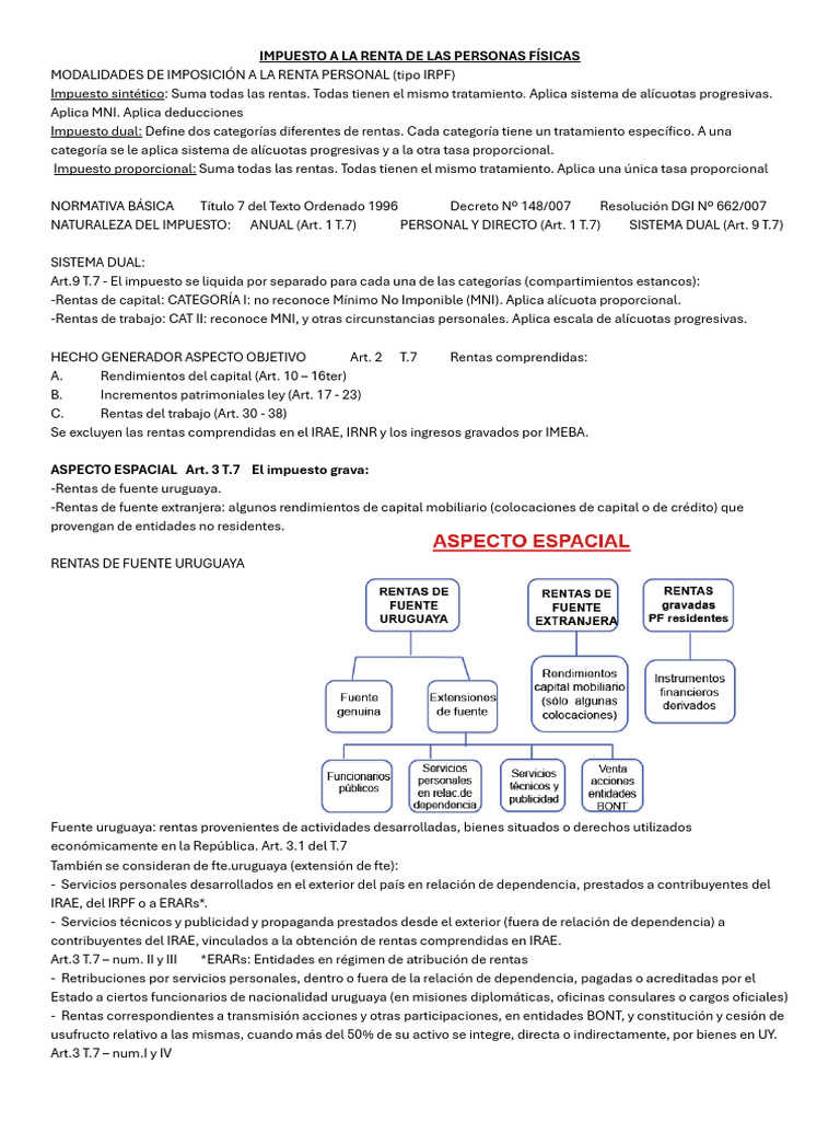 Impuesto A La Renta de Las Personas Físicas | PDF | Impuestos | Salario