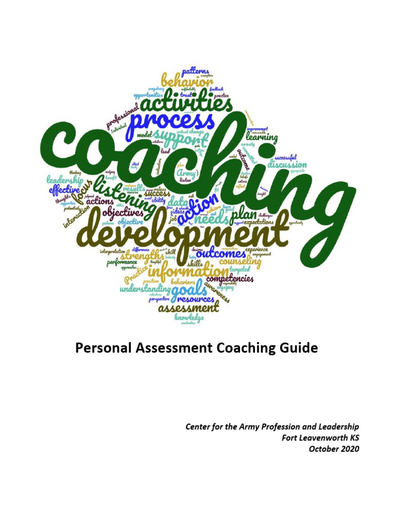 22 Personal Assessment Coaching Guide Author for the Army Profession ...