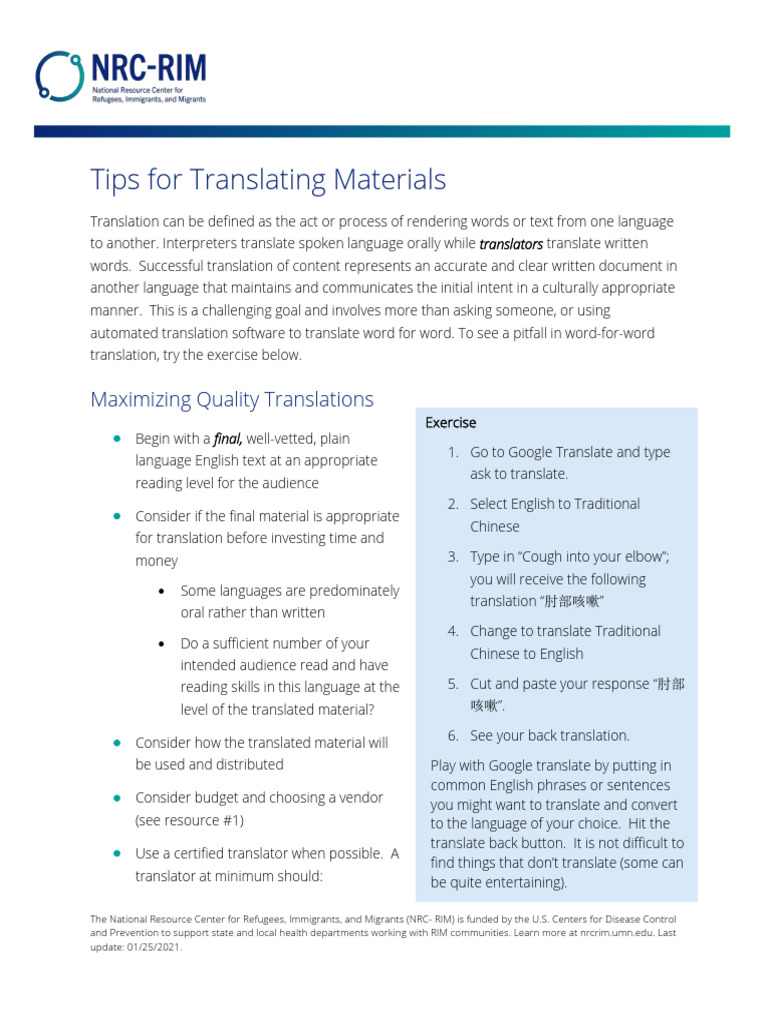 Best Practices for Quality Translations | PDF | Translations | English ...