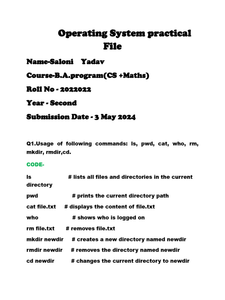 Essential Shell Commands and Scripts | PDF | Text File | Computing