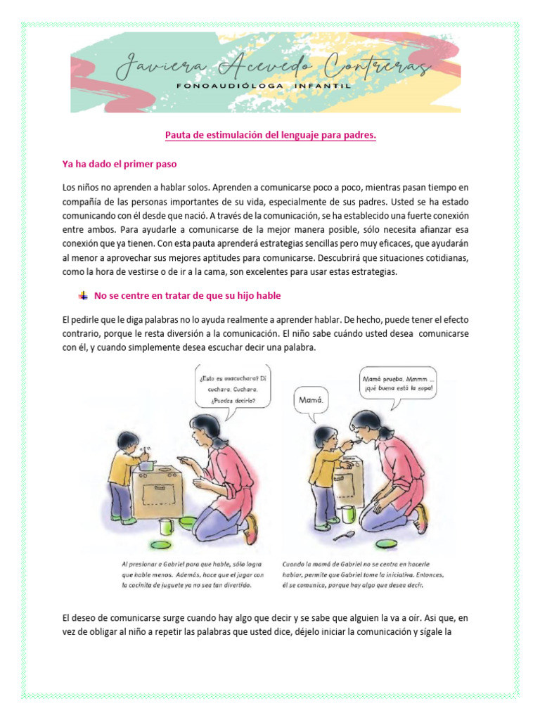 Estrategias para estimular el lenguaje infantil | PDF | Comunicación