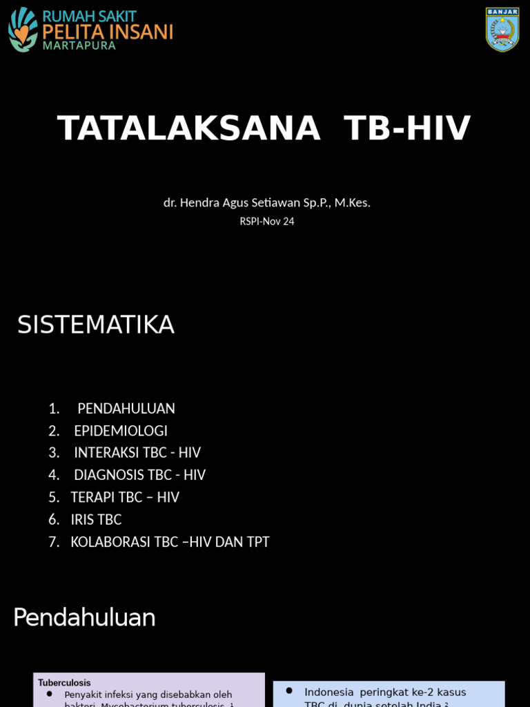 Tatalaksana TB-HIV: Diagnosis dan Terapi | PDF