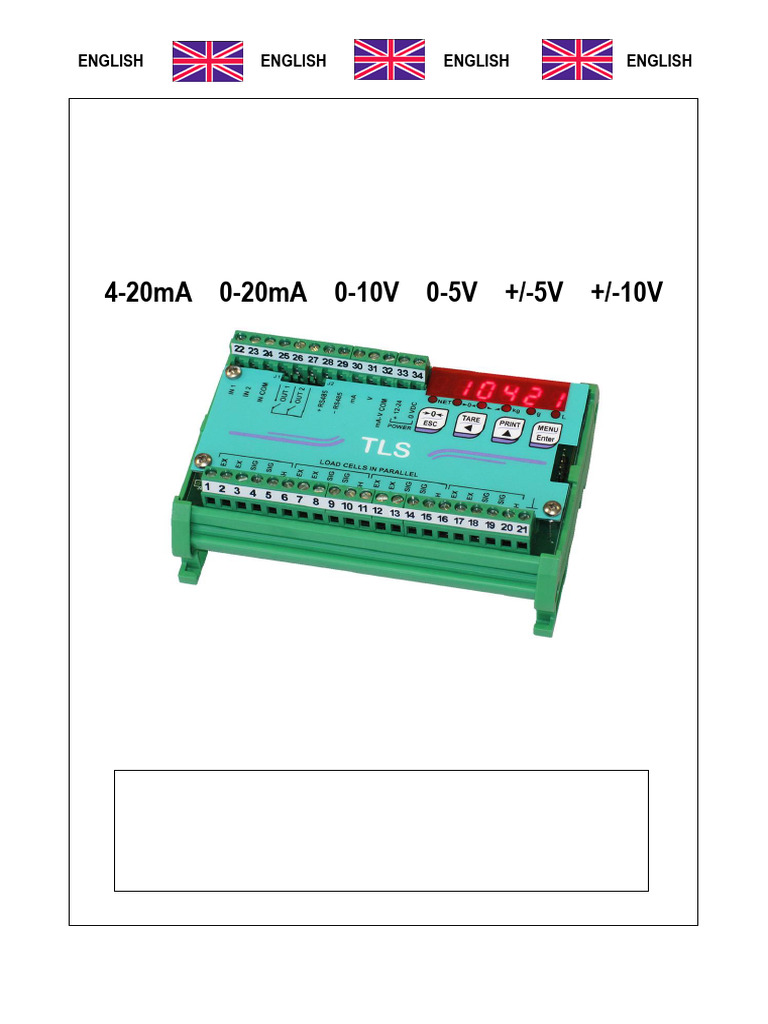 TLS Manual en | PDF | Pipe (Fluid Conveyance) | Transmitter