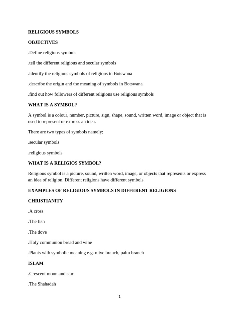 Religious Symbols | PDF | Jesus | Resurrection Of Jesus