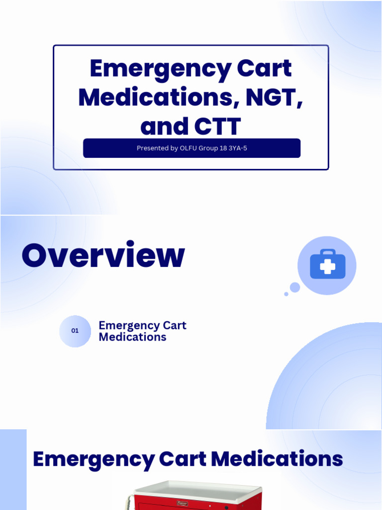 Emergency Cart Medication Guidelines | PDF | Heart | Clinical Medicine