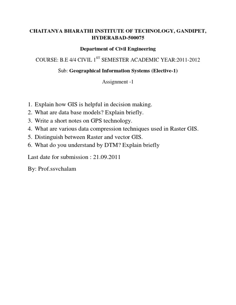 GIS Assignment for Civil Engineering | PDF | Art