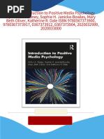 Ebook) Introduction to Positive Media Psychology by Arthur A ...