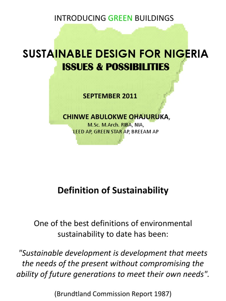 Sustainable Design Strategies for Nigeria | PDF | Green Building ...
