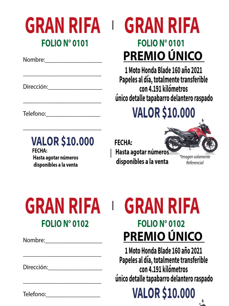 Formulario de Premio Único | PDF
