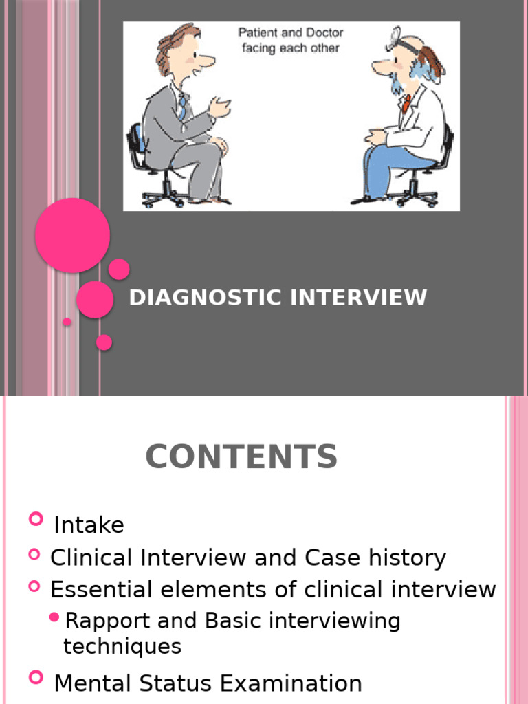 Diagnostic Interview Techniques Overview | PDF | Illusion | Psychology
