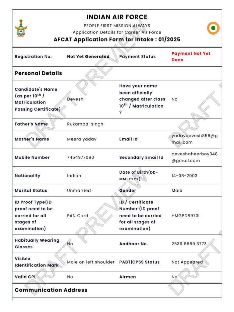 IAF - Before Payment Preview | PDF | Qualifications