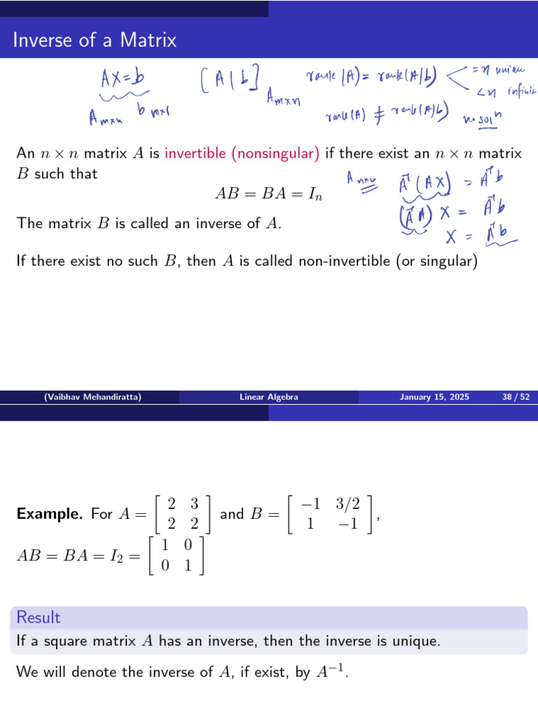System of Linear Equations_Lecture3 (1) | PDF | Matrix (Mathematics ...