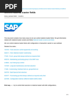 Configuring SAP Material Master Fields | PDF | Logistics | Point Of Sale