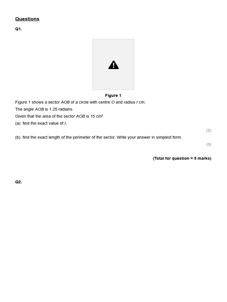 Geometry Problems on Circles and Sectors | PDF | Area | Circle