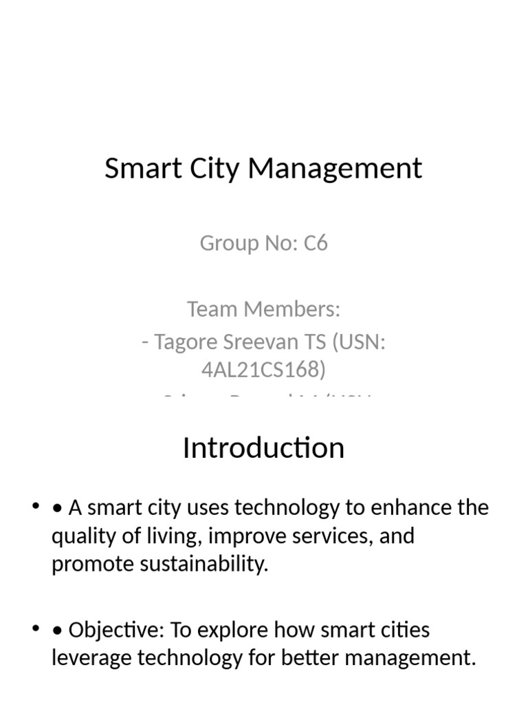 Smart City Management | PDF