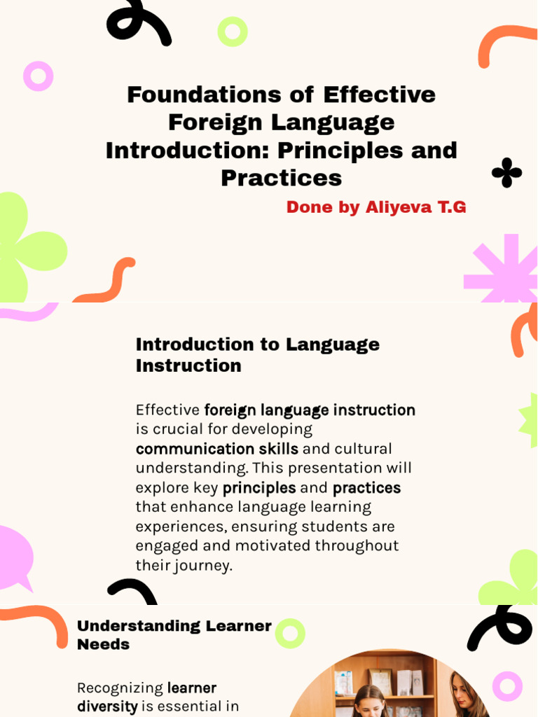 Effective Foreign Language Instruction Principles | PDF | Learning ...