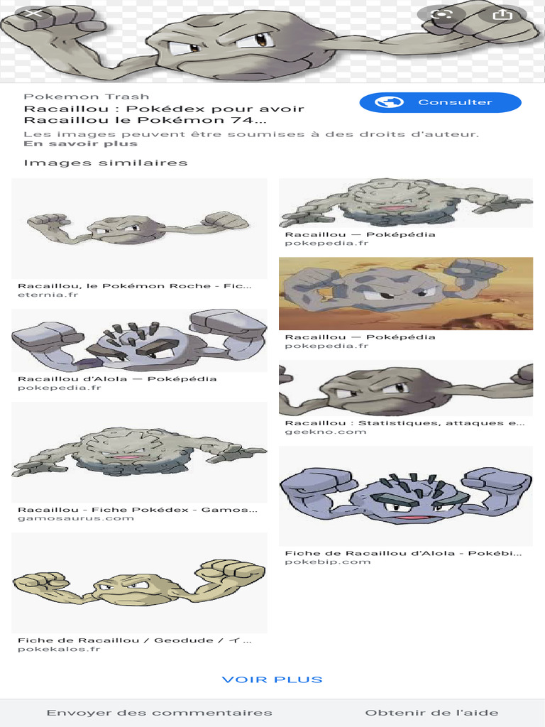 Racaillou : Fiche et Statistiques Pokémon | PDF