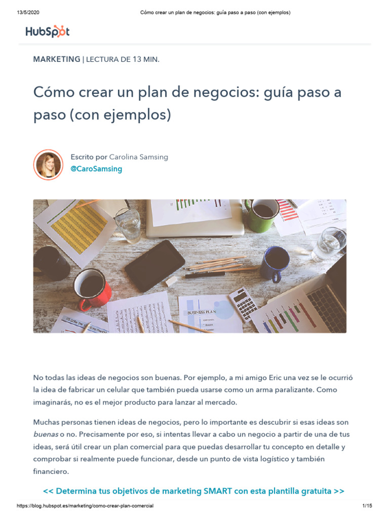 Guía para crear un plan de negocios | PDF | Plan de negocios | Marketing