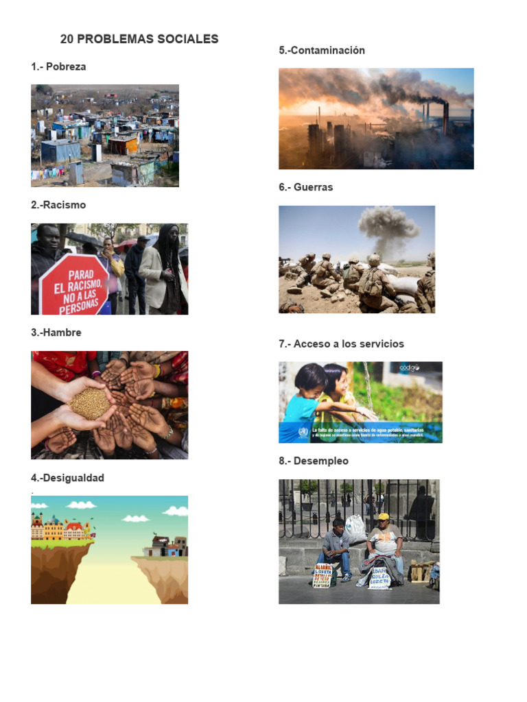 20 Problemas Sociales Actuales | PDF