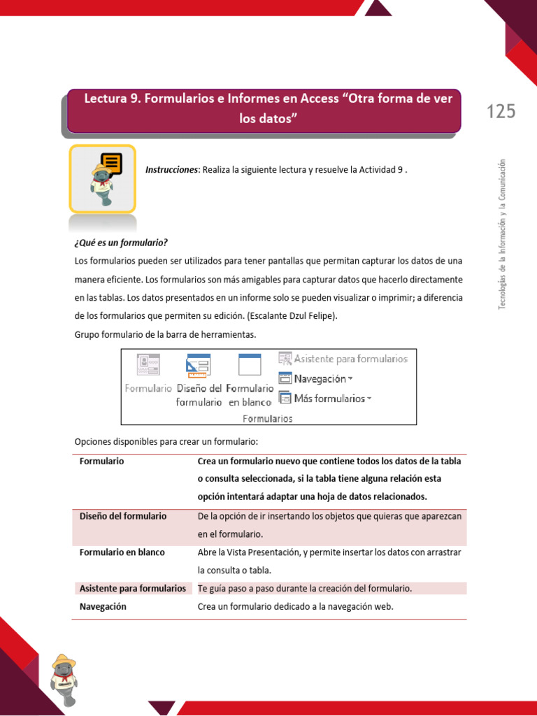 Creación de Formularios en Access | PDF | Botón (Computación) | Diseño