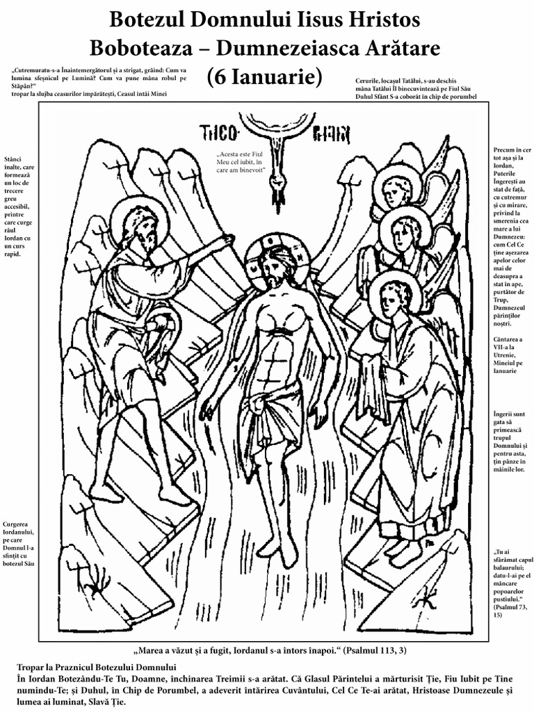 s15 Botezul Domnului Iisus Hristos Fisa de Colorat | PDF