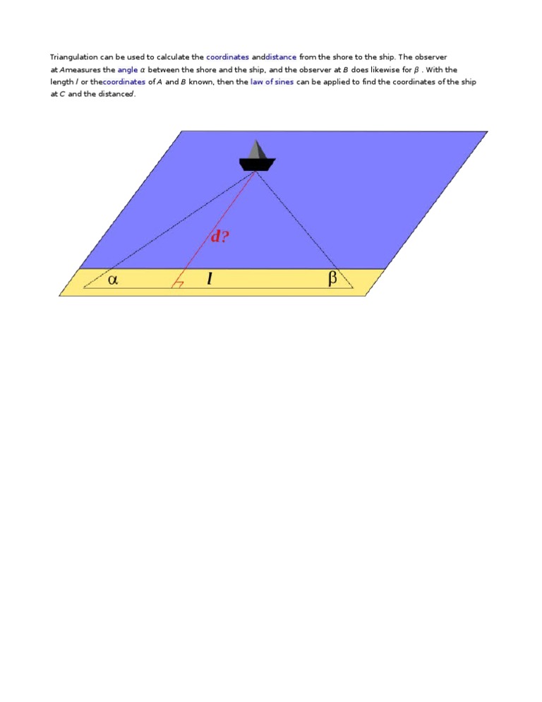 Triangulation for Ship Positioning | PDF | History