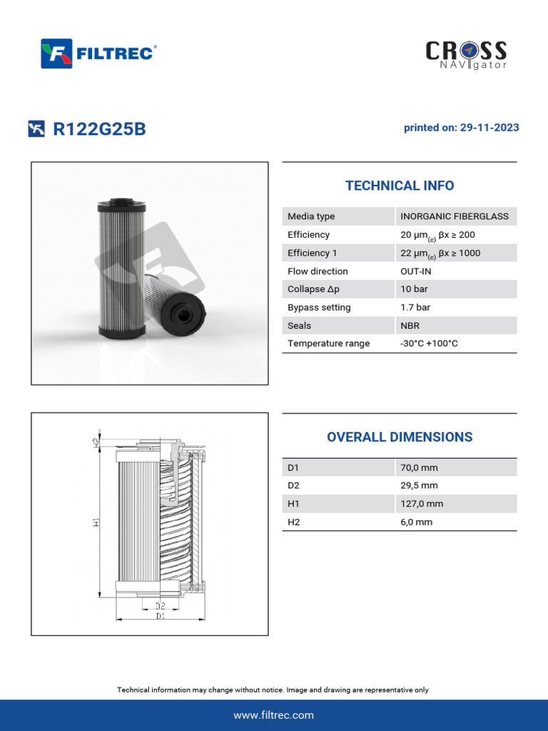Inorganic Fiberglass Filter Specs | PDF