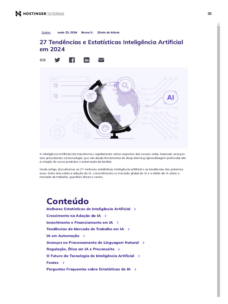 Estatísticas e Tendências de IA em 2024 | PDF | Inteligência artificial ...