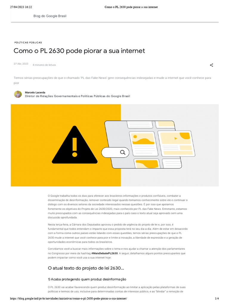 PL 2630: Impactos Negativos na Internet | PDF | Publicidade | Internet