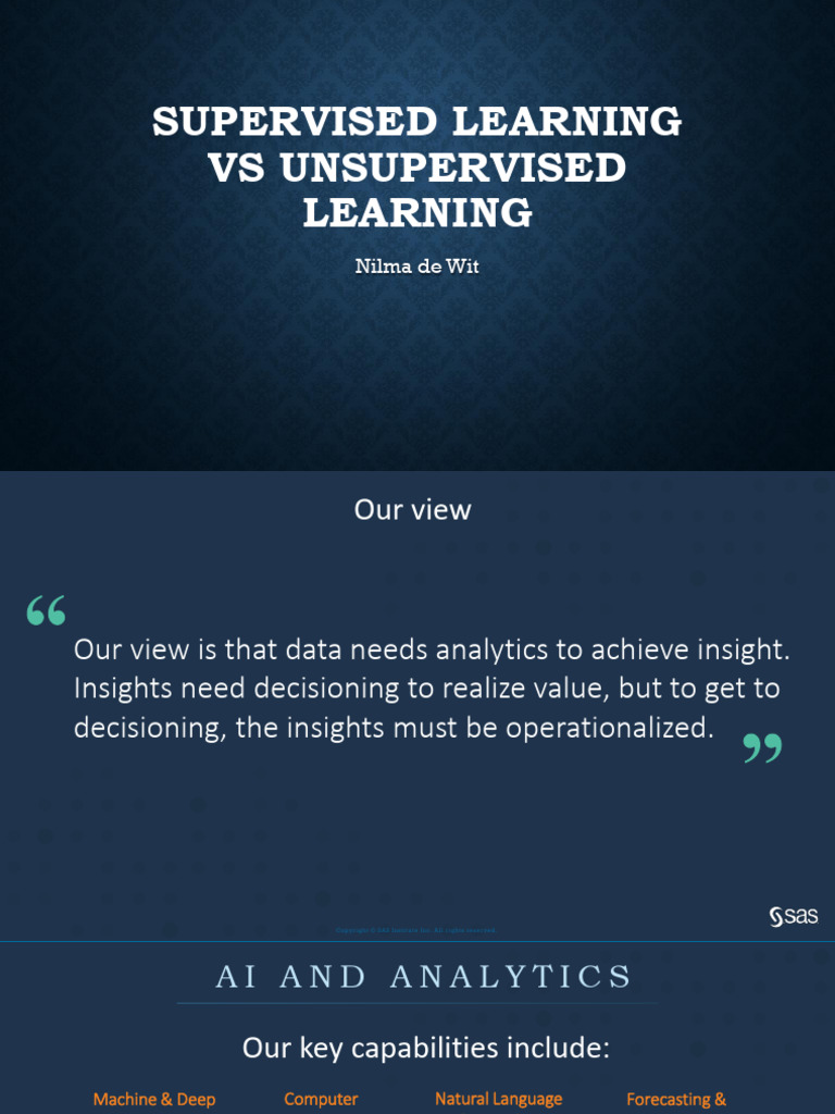 3 - Supervised Learning Vs Unsupervised Learning | PDF | Machine ...