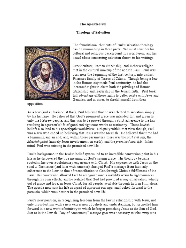 Paul's Theology of Salvation Explained | PDF | Paul The Apostle | Salvation