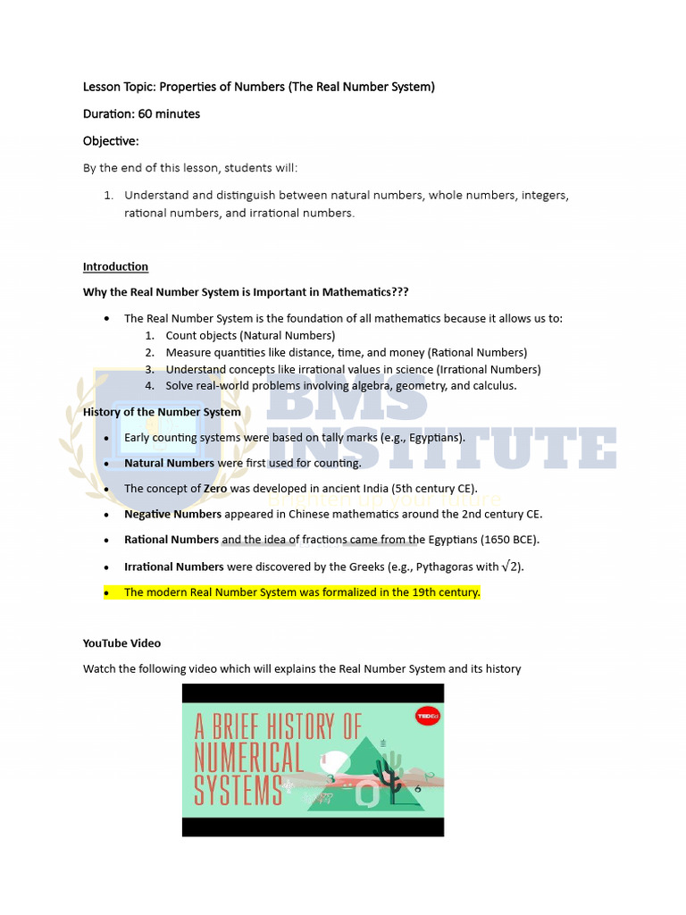 Understanding the Real Number System | PDF | Numbers | Real Number