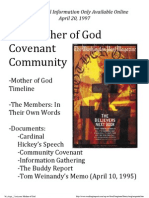 Mother of God Covenant Community Supplemental Information 1997