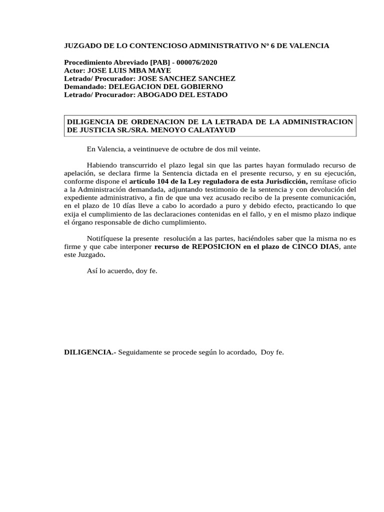 Firmeza Sentencia | PDF