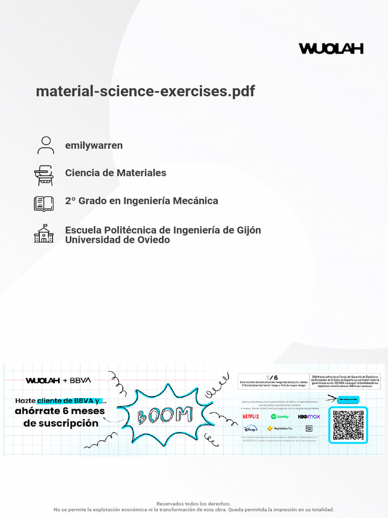 Ejercicios de Ciencia de Materiales | PDF | Ingeniería