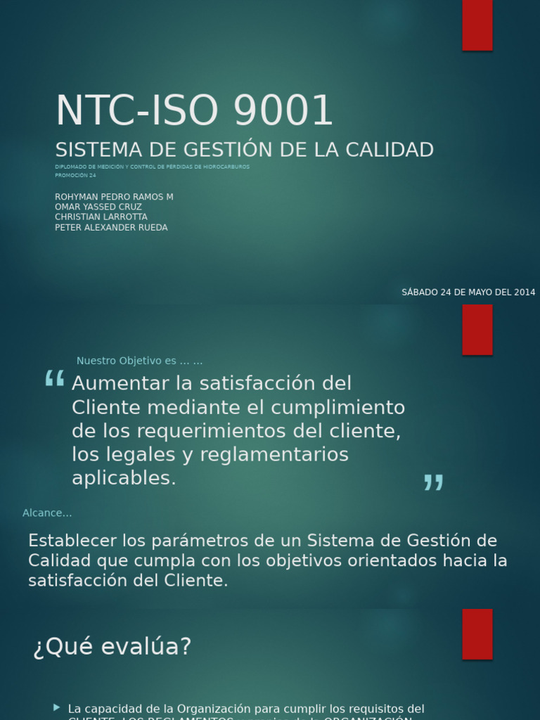 Sistema de Gestión de Calidad ISO 9001 | PDF | Calidad (comercial ...