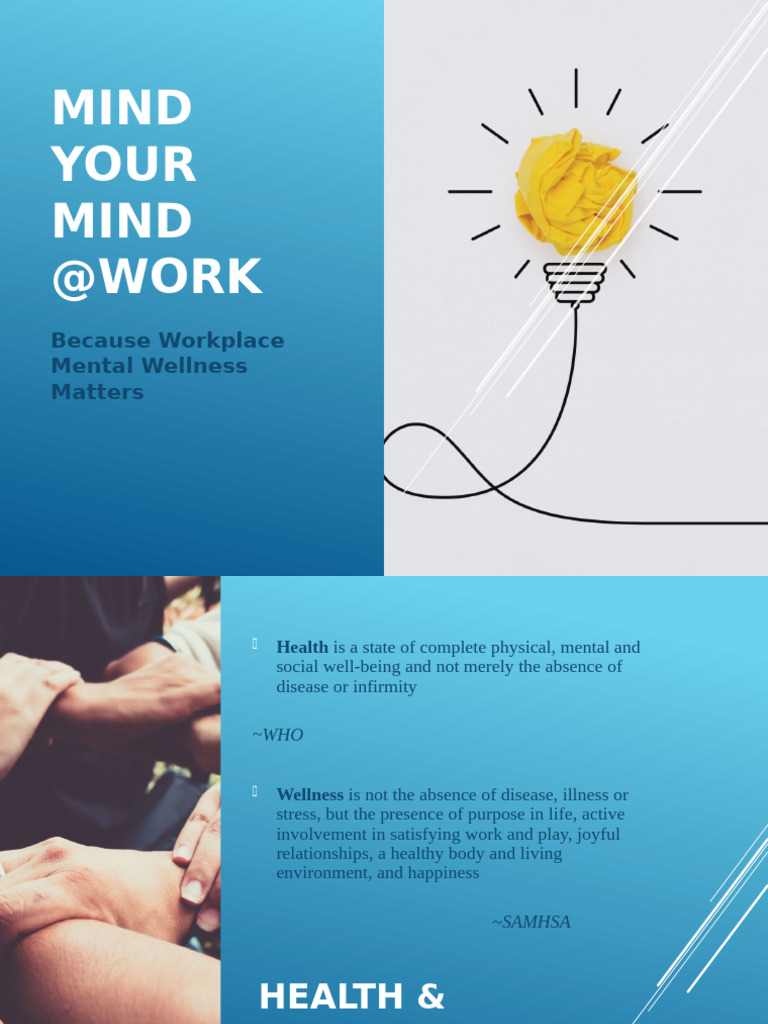 Workplace Mental Health Essentials | PDF | Mental Health | Mental Disorder