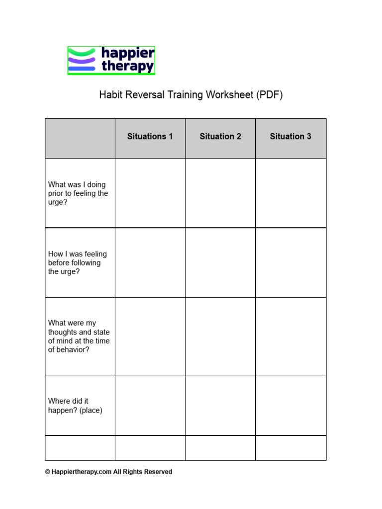 Habit-Reversal-Training-Worksheet-PDF | PDF